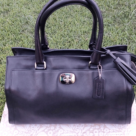 Coach Legacy Chelsea Leather Satchel Black - Picture 3 of 17
